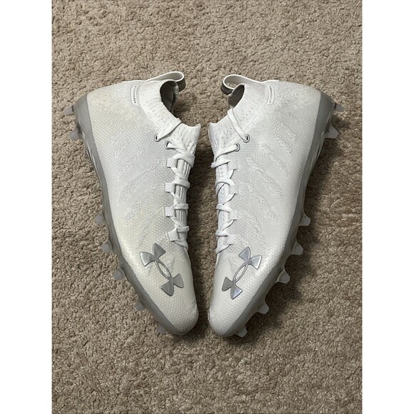 Mens SZ 12.5 Under Armour Spotlight Lux MC Football Cleats White New 3023961-100 main image 5